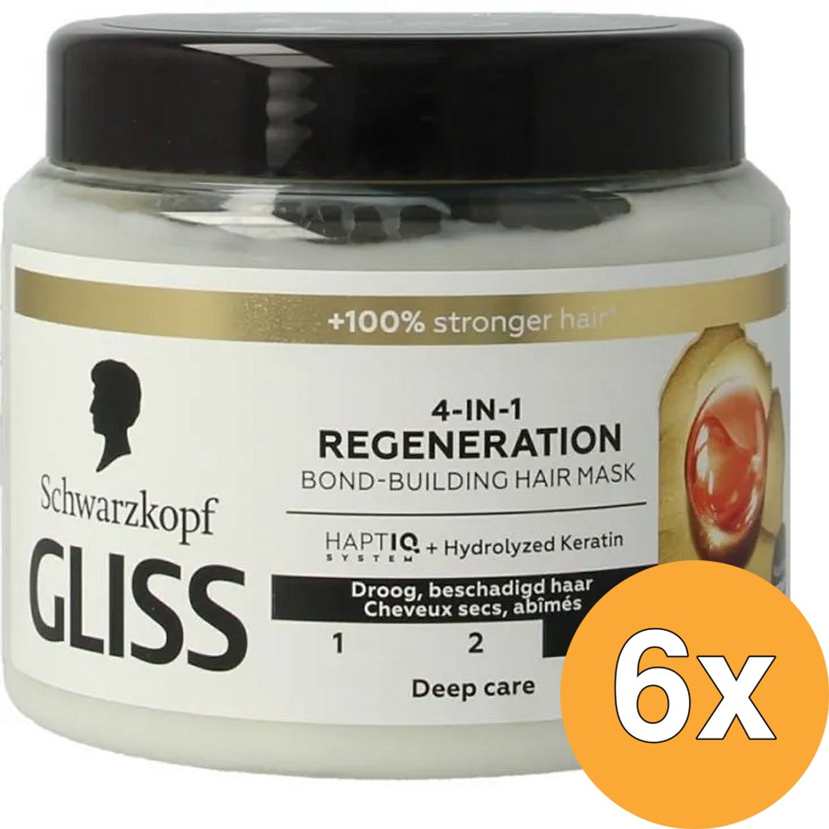 Bol.com Gliss Total Repair - Haarverzorging - Haarmasker - Diepe Verzorging - Cocooning Muskusgeur - Vermindert Haarbreuk - Besc... aanbieding