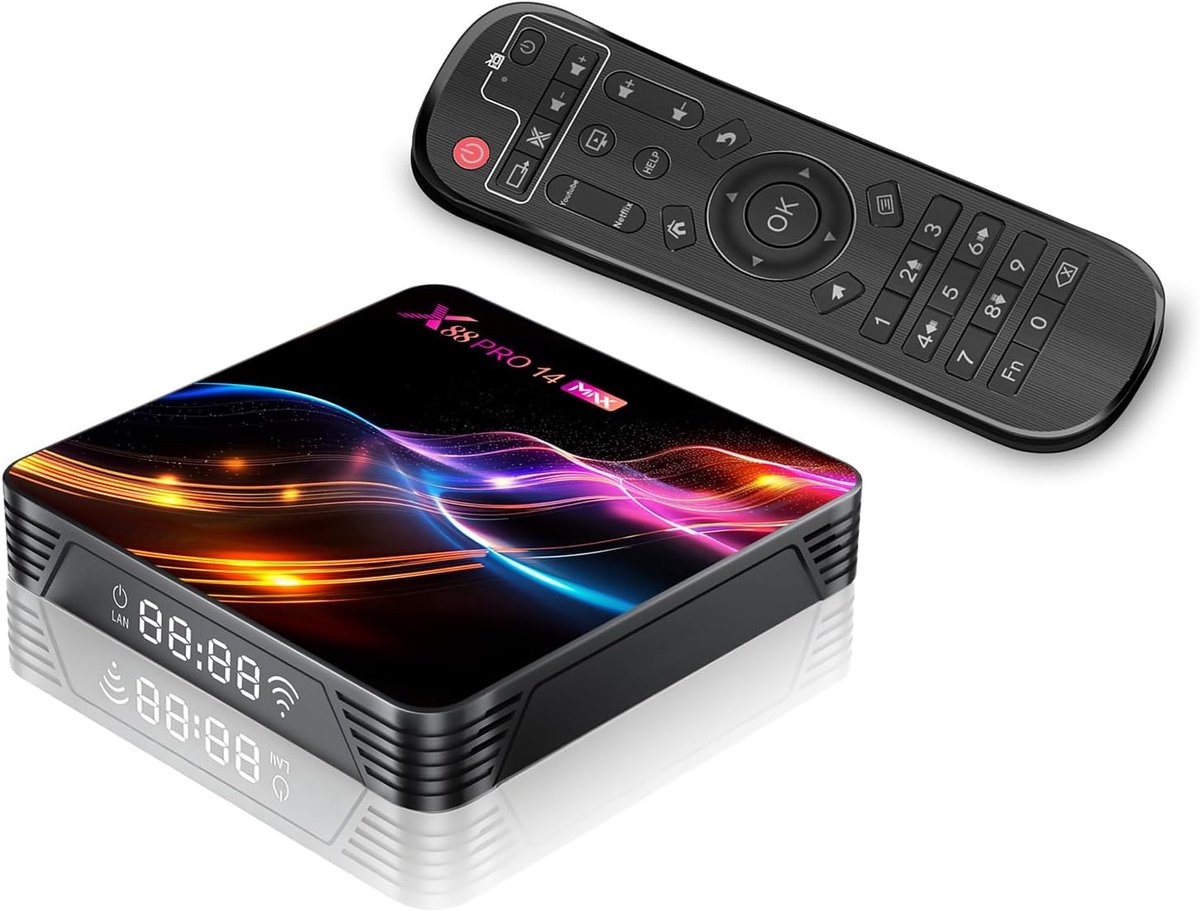 Smart TV Box - Android Media Speler - Streamen in Hoge Resolutie - Android 14.0 Besturingssysteem