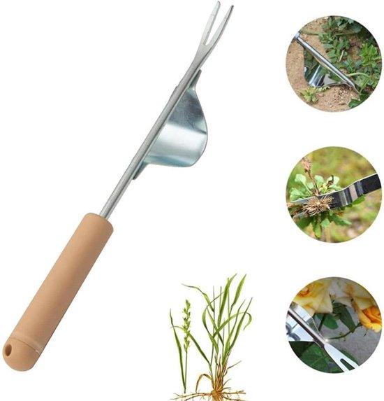 Handwiedergereedschap - Grasverwijderaar - Tuinonderhoud - Roestvrijstalen Ontwerp - 32 cm Lengte - Zilver van Merkloos	 — afbeelding 5