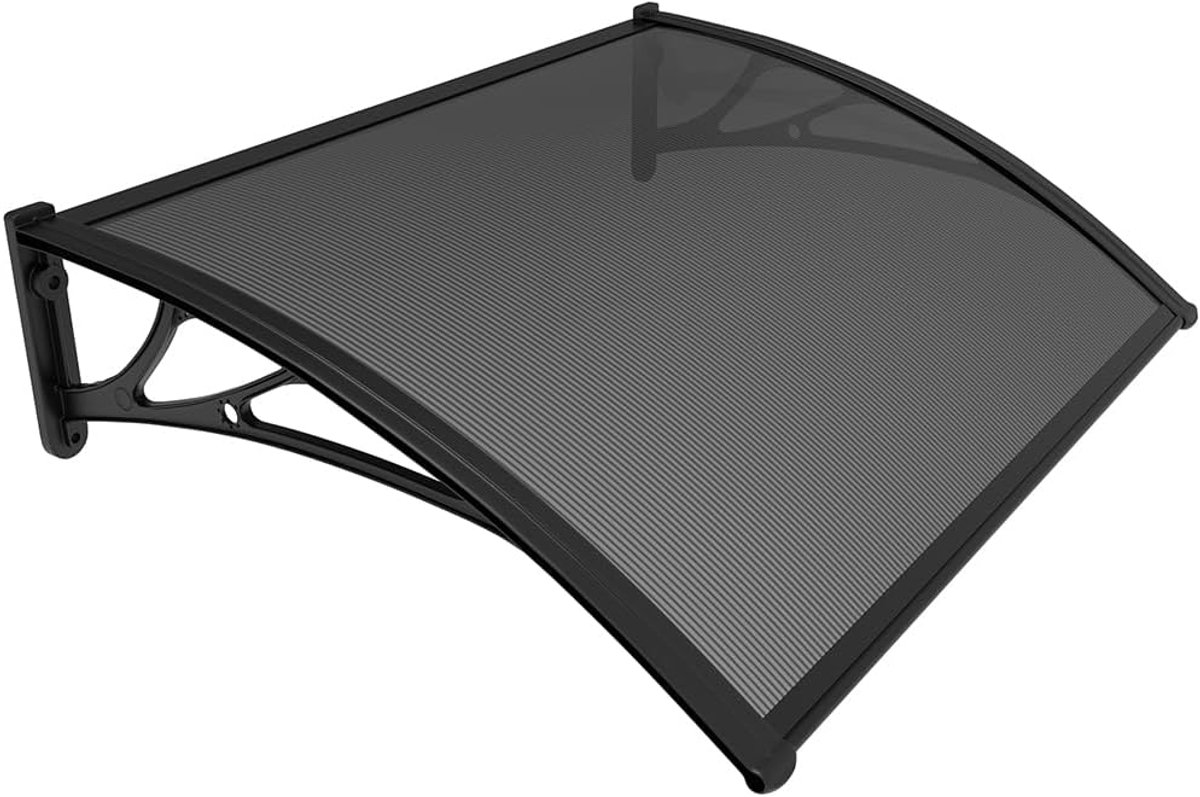 Voordeurluifel - Regenscherm Buiten - Bescherming Deur - Polycarbonaat Platen - 120 x 80 cm - Antraciet