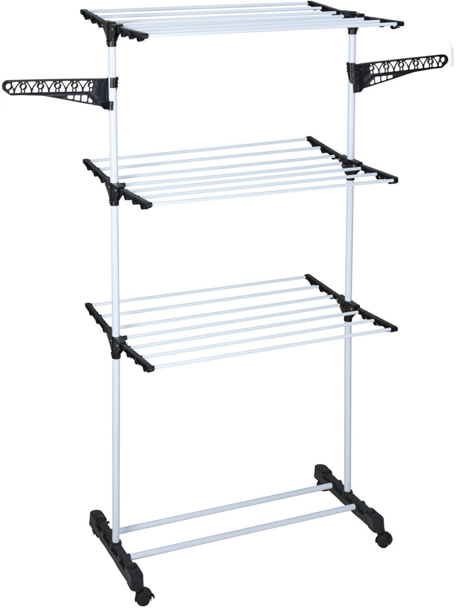 Droogtoren 6 rekken 80x57x165 cm - 17 meter droogruimte - Wit