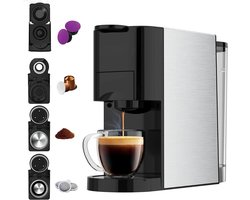 Multi Capsule Filter-koffiezetapparaat - Staal 4-in-1 - Geschikt voor meerdere koffiesoorten