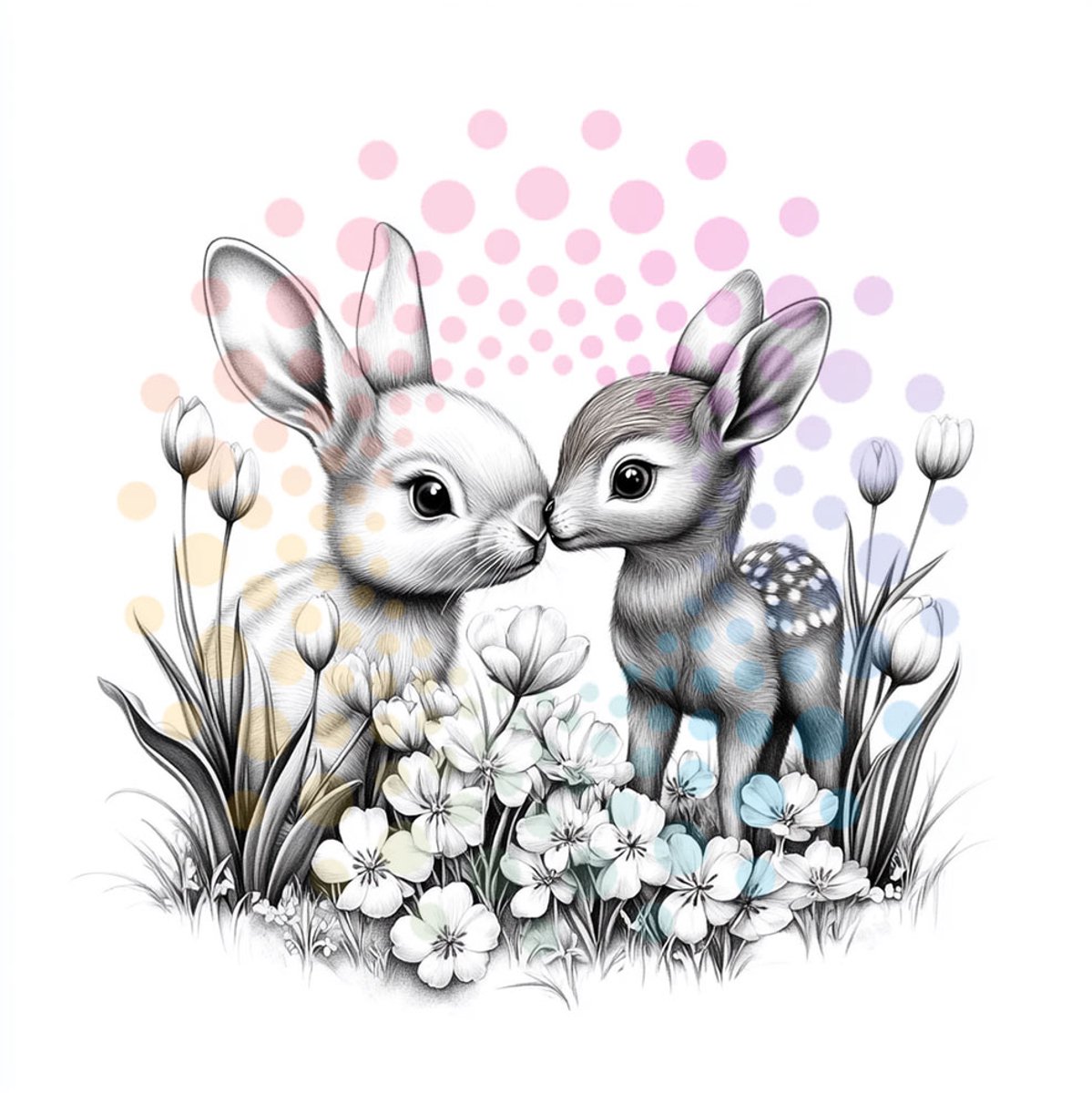 KleurLab® - Lentebloei - Luxe Kleurboek voor Volwassenen - Dieren & Natuur - 60 Kleurplaten - 21x21 cm - Enkelzijdig bedrukt — afbeelding 14