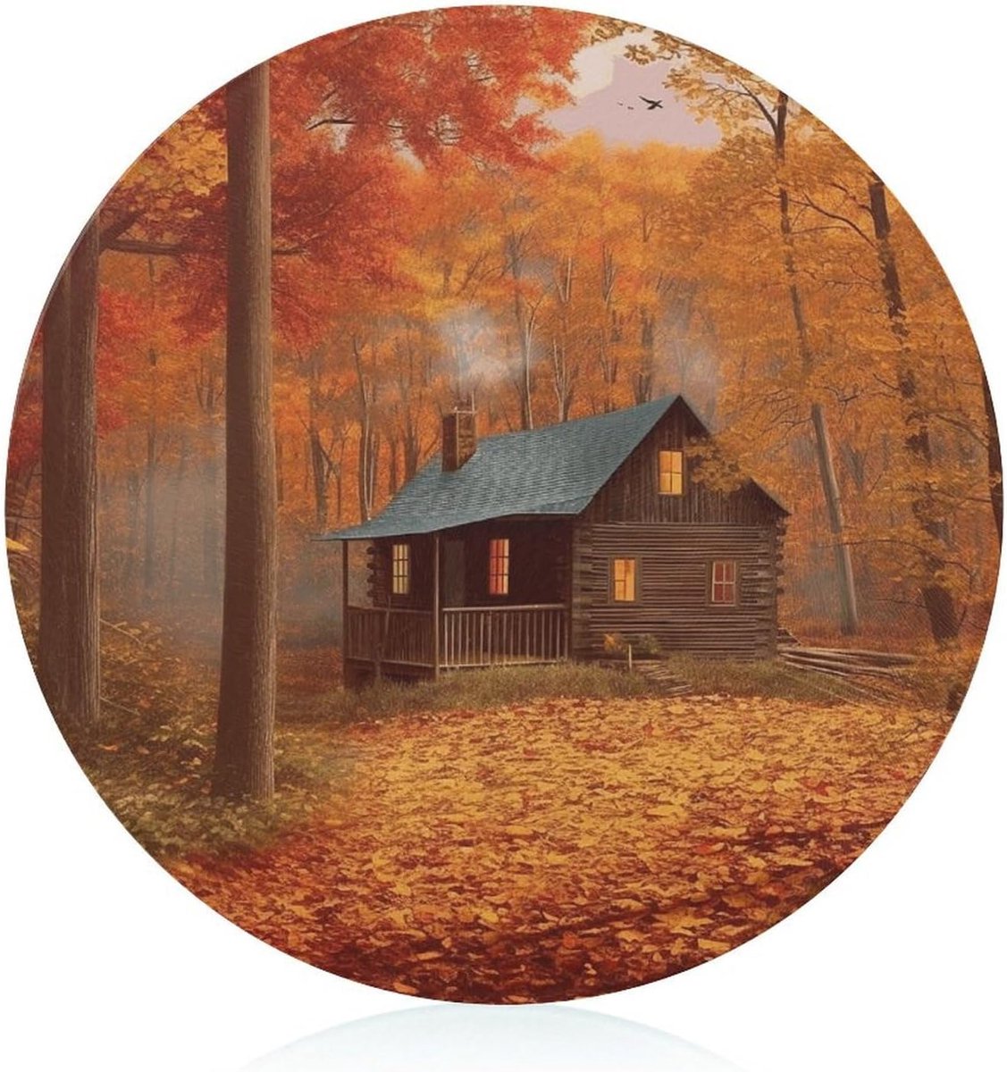 Keuken Hakblok - Snijplank - Voedselbereiding - Verdikt Ontwerp - 20 x 20 cm - Herfst Woods