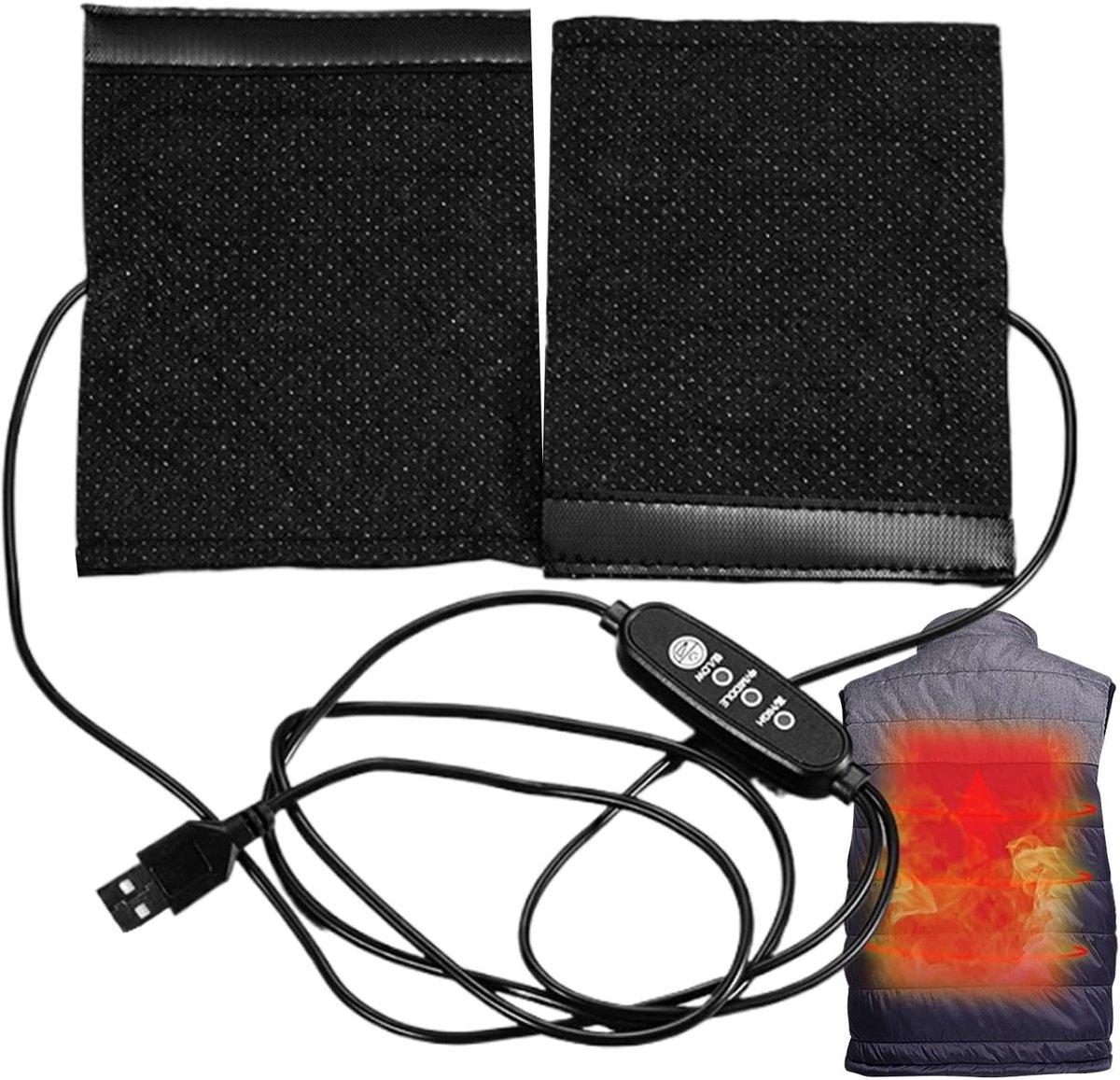 USB Verwarmingsmat - Elektrisch Kussen - Reizen en Ontspanning - Verstelbare Band - 20 x 10 cm