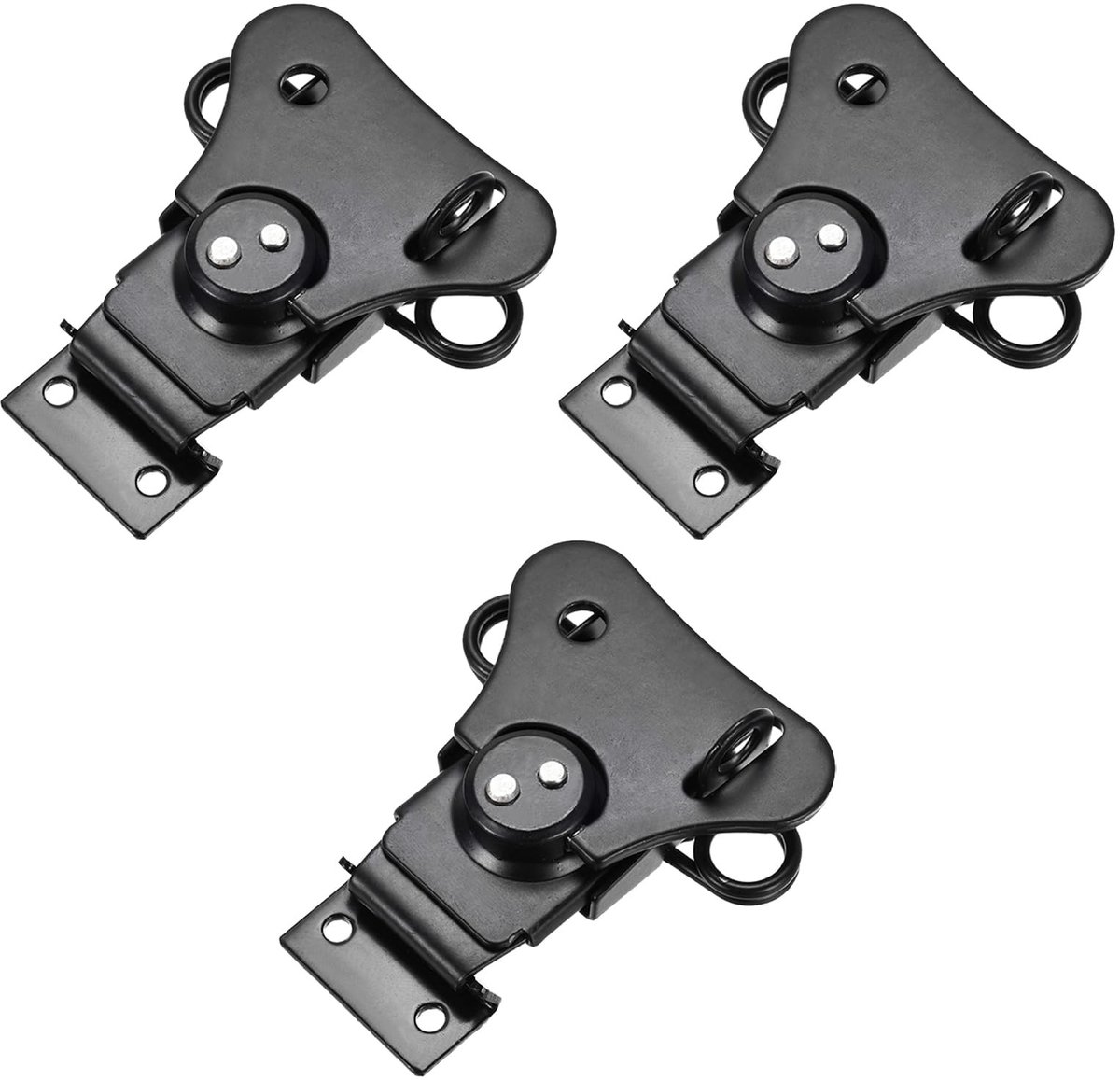 Allecto - Toggle Clamps - Goalkeeper - Iron Plating - Keyhole - Spring Loaded - Butterfly - Black - Suitcases Wooden Case - METALLIXITY 3 Stuks (65...