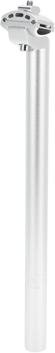 Fietszadel - Zadelpen - Comfortabel Fietsen - Inclusief Bevestigingsclip - 27.2 x 400 mm - Zilverkleurig