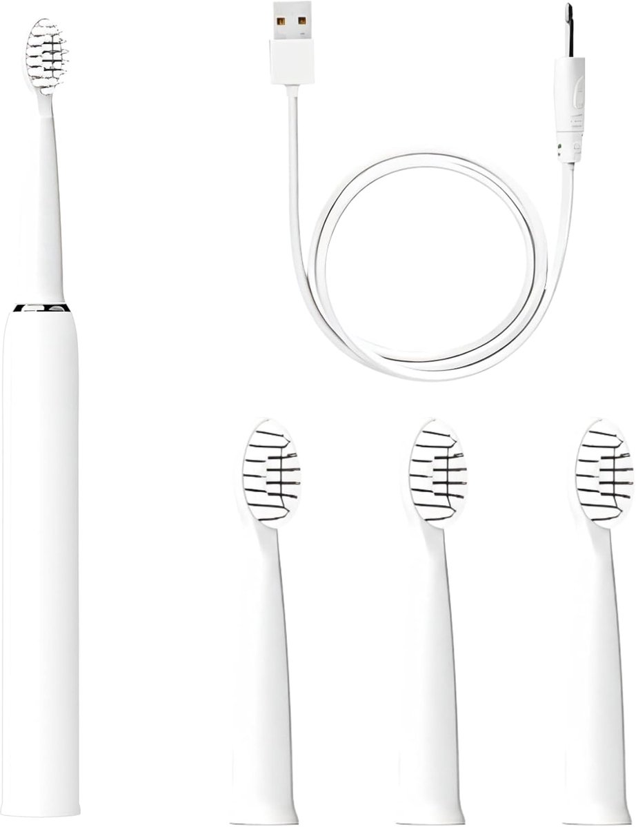 Elektrische Tandenborstel - Kindertandenborstel - Dagelijkse Mondhygiëne - 3 Poetsstanden - 24 cm - Wit