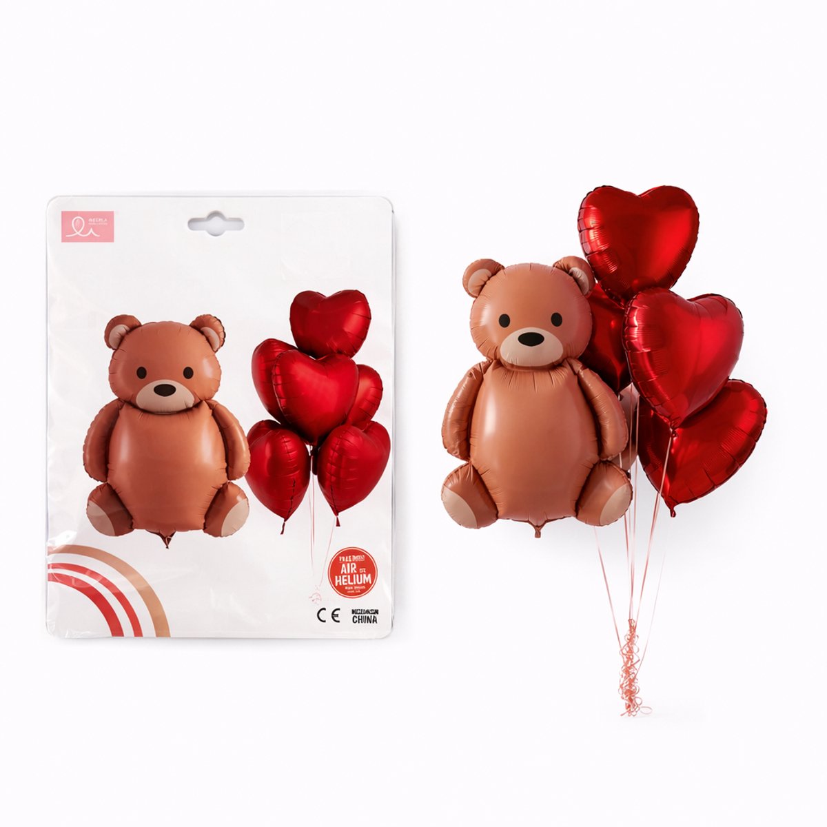 Ballonnen -Teddy Beer Ballonnen Set (5 stuks)