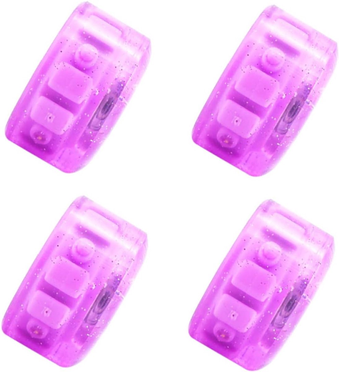 Dubbele Rij Wielen Vervangwielen Skeelers Buiten Skaten Glanzend Lichtgevend Design 5.8cm Diameter