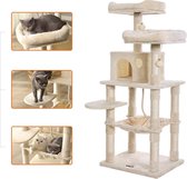 Krabton: FEANDREA Krabpaal 143 Cm, Stabiele Krabpaal Met Kattenhuis Lichtgrijs Pct15w Krabton: FEANDREA Krabpaal 143 Cm, Stabiele Krabpaal Met Kattenhuis Lichtgrijs Pct15w