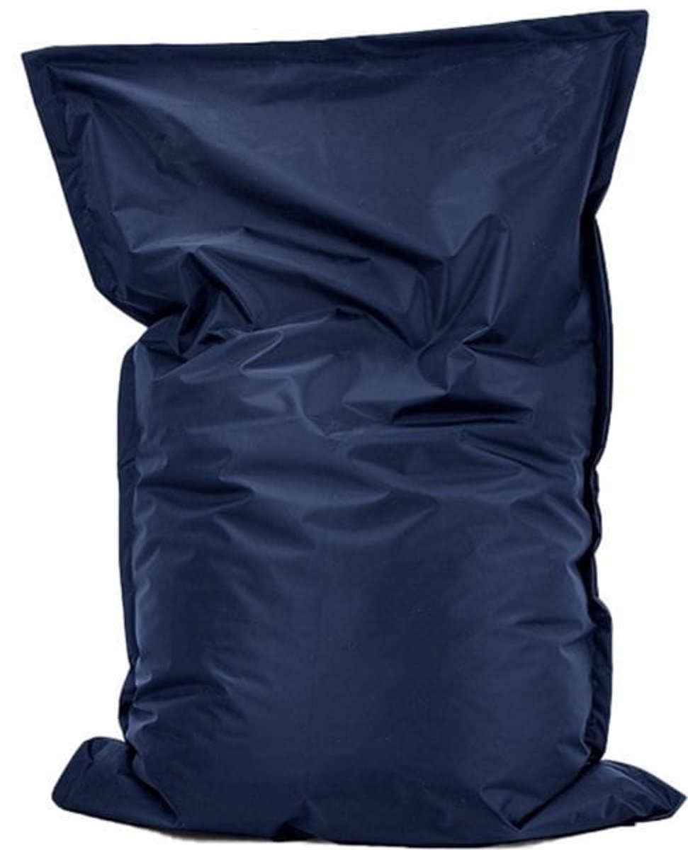 Drop & Sit - Zitzak Voor Jong en Oud - 100 x 150 cm - Stoel - Voor Binnen en Buiten - Marine Blauw