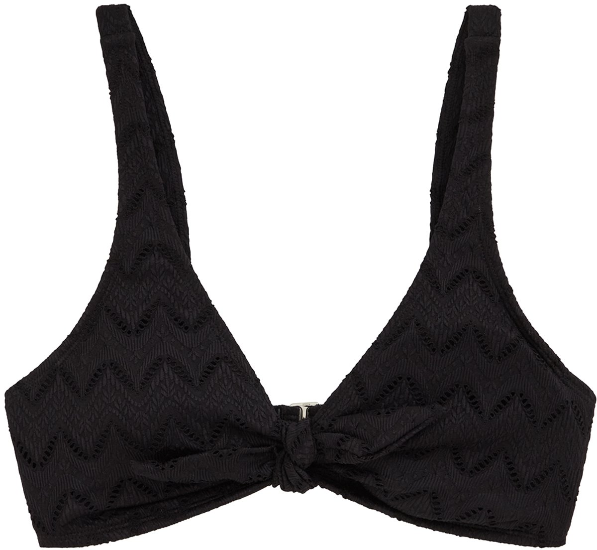 WE Fashion Dames bikinitop met embroideries Black