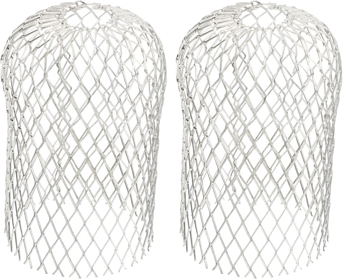 Dakgoot Bescherming - Bladfilter Gootsysteem - Regenpijp Ontluchten - Aluminium Mesh Materiaal - 15x8.3x8.3cm - Zilver