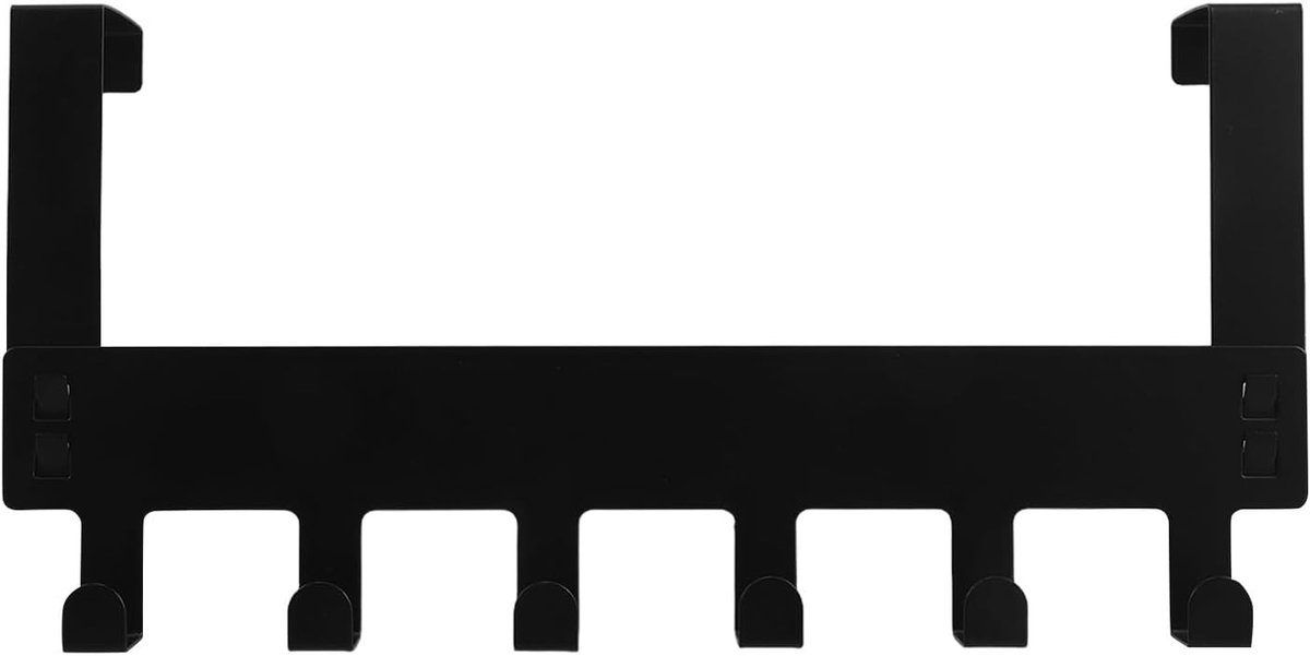 Handdoekhaak Over Deur - Kapstokrek Deur - Ruimte Optimalisatie - Zes Haken - 36cm Lengte 