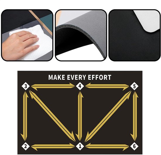 Voetbaltrainingsmat - Balcontrole oefenen - Vaardigheden Verbeteren - Antislip Schokdempend - 60 x 90 cm - Geel — afbeelding 4