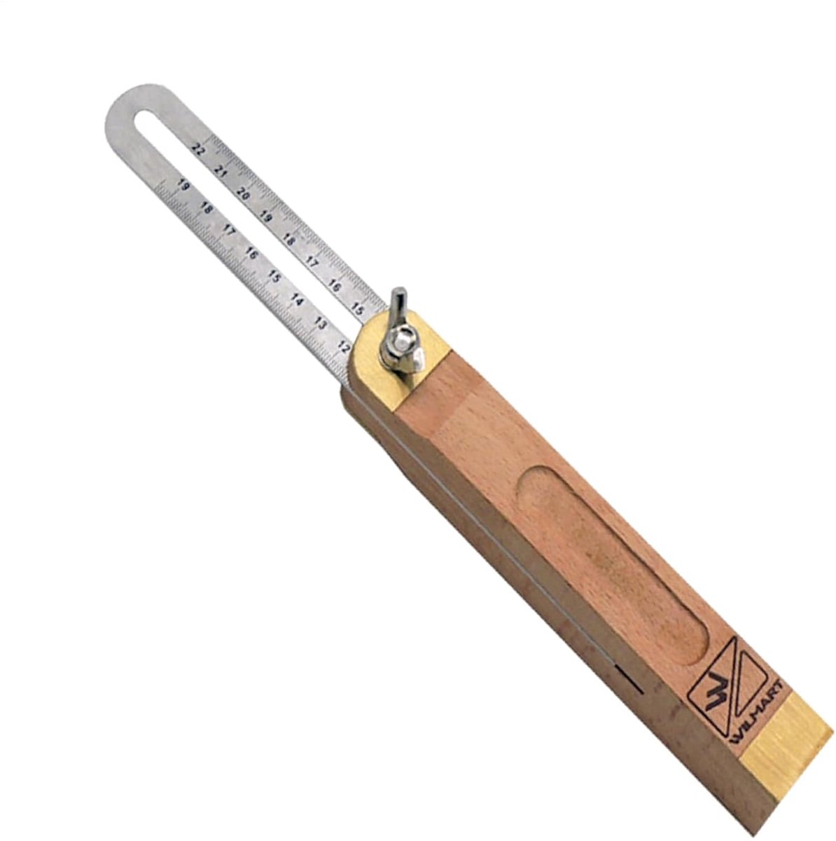 T-Vierkant Liniaal - Meetinstrument Houtbewerking - Meubels Maken - 360 Graden Meten - 25 x 2.3 cm - Metaal