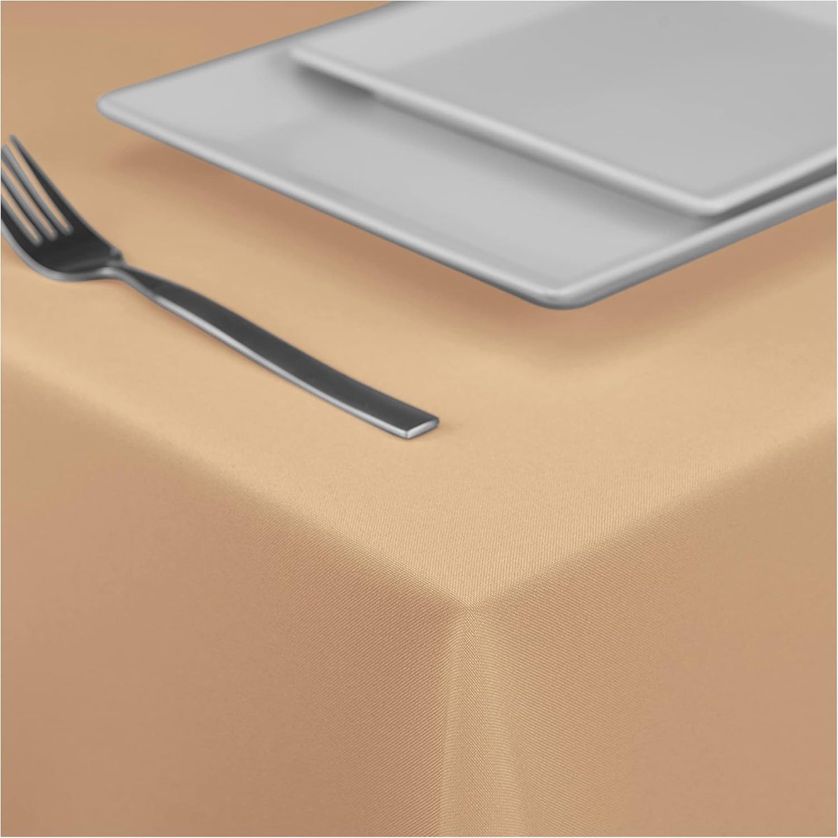 Tafelkleed - Tafeldecoratie - Diner - Vierkant design - 100 x 100 cm - Zalmkleurig