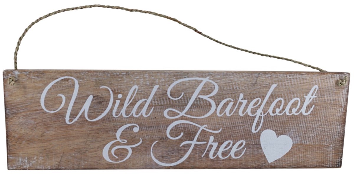 Tekstbord Lilly BAREFOOT 40x15cm