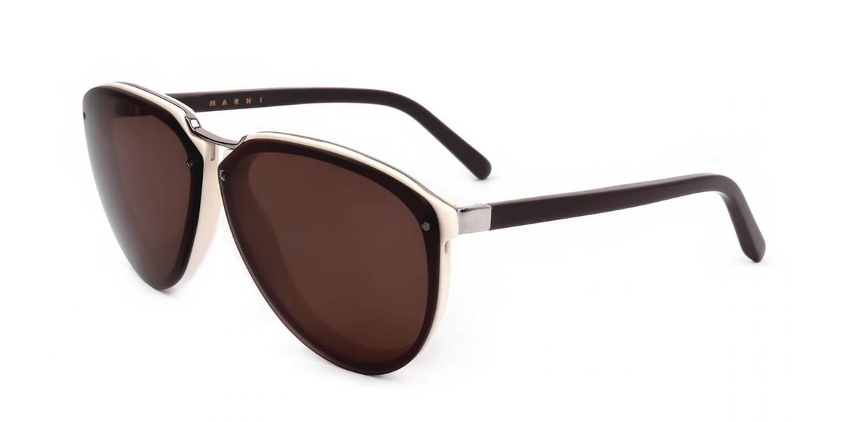 Marni ME607S White/brown 66/8/140 UNISEX Zonnebrillen