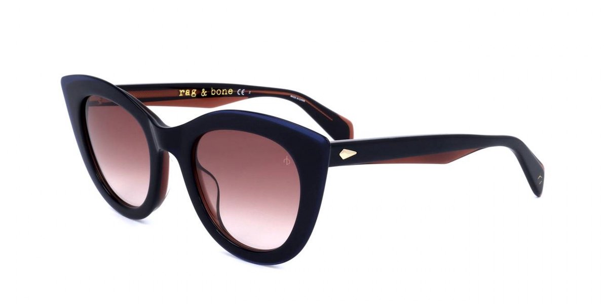 Rag & Bone RNB1042/G/S Blue brown 49/23/140 WOMAN Zonnebrillen