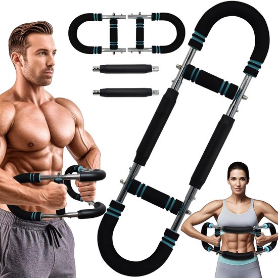 Muscle Pump - Borstspieren - Borst Trainer - Fitness Apparaten Krachttraining - Buikspiertrainer-Borsttrainer Fitness voor Thuis – Multitrainer Borst en Armspieren – Biegestang Trainingsapparaat – Krachttraining Sportapparaat voor Mannen
