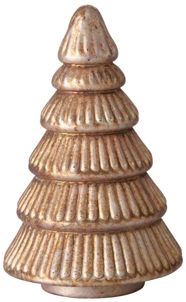 Kerstboompje glas - groen of licht groen of beige - 1 stuk Groen