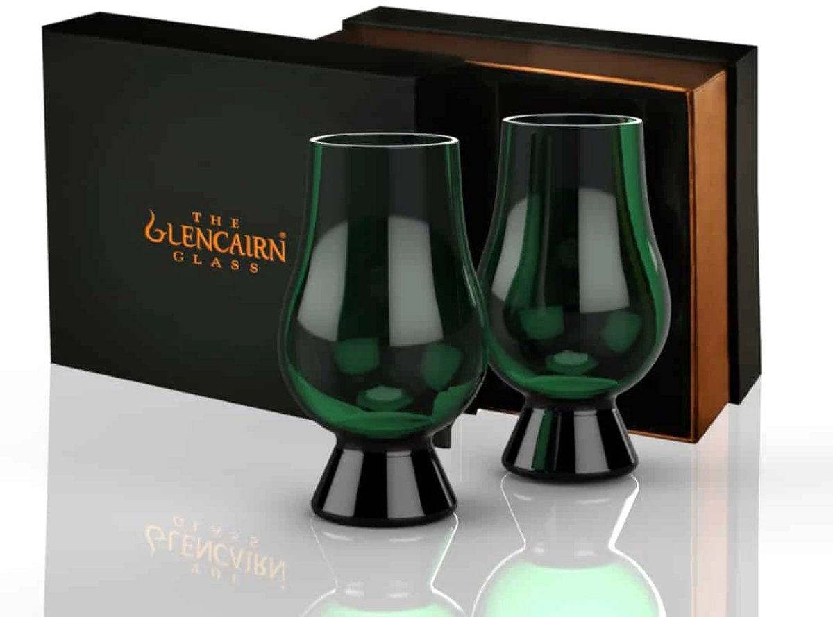 Whiskyglazen Groen 2 stuks - Blind Tasting - Geschenkverpakking - Glencairn Crystal Scotland