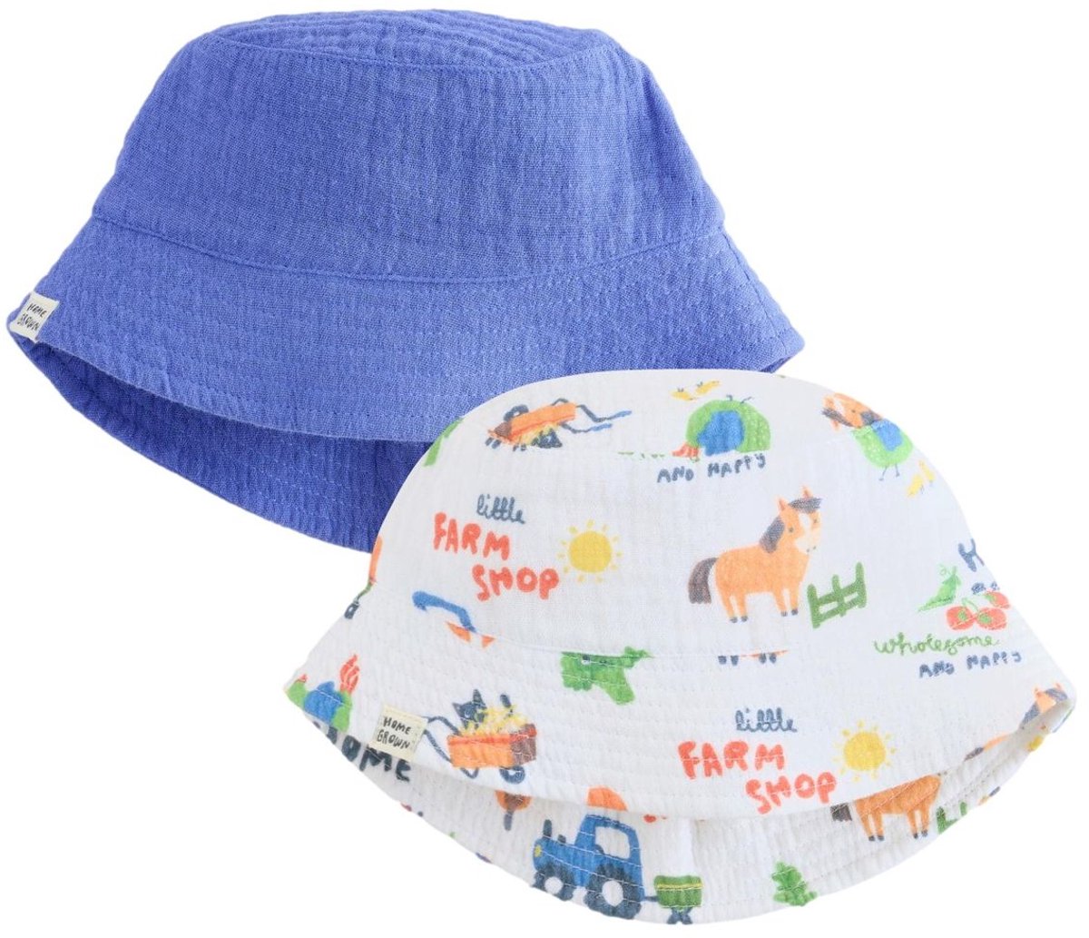 Next - Jongens - Set van 2 babyhoedjes - Blauw