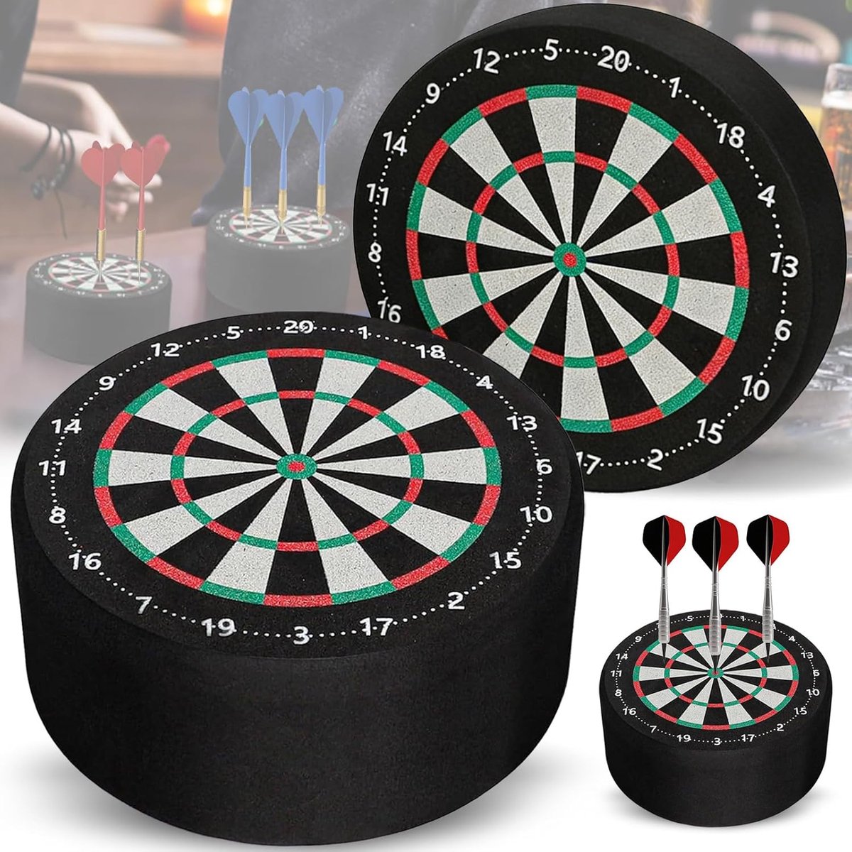 Mini Dartbord Houder - Dartdock Dartstandaard - Draagbaar Dartspel - Stijlvolle Dart Opslag - 10x4 Cm - Zwart