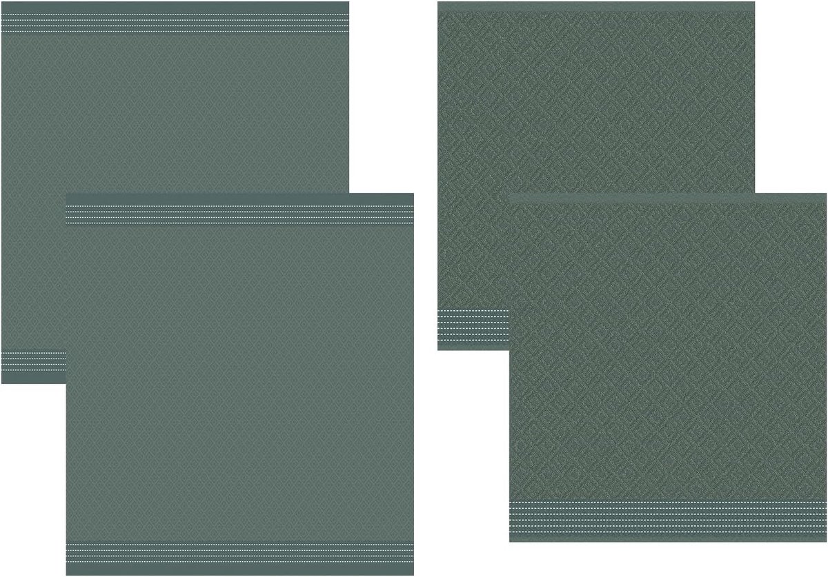 Theedoeken Katoen - Keukendoeken Set - Keuken Gebruik - Zachte Badstof - 60x65cm - Groen