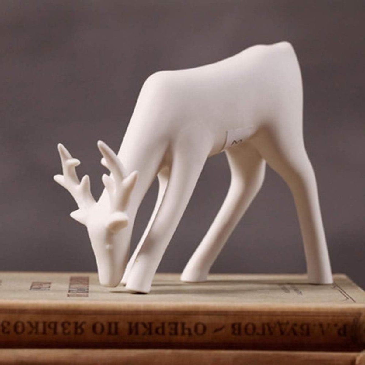 Keramiek Dier Beeldje - Stijlvolle Decoratie - Boekenkast Inrichting - Semi-handgemaakt Am