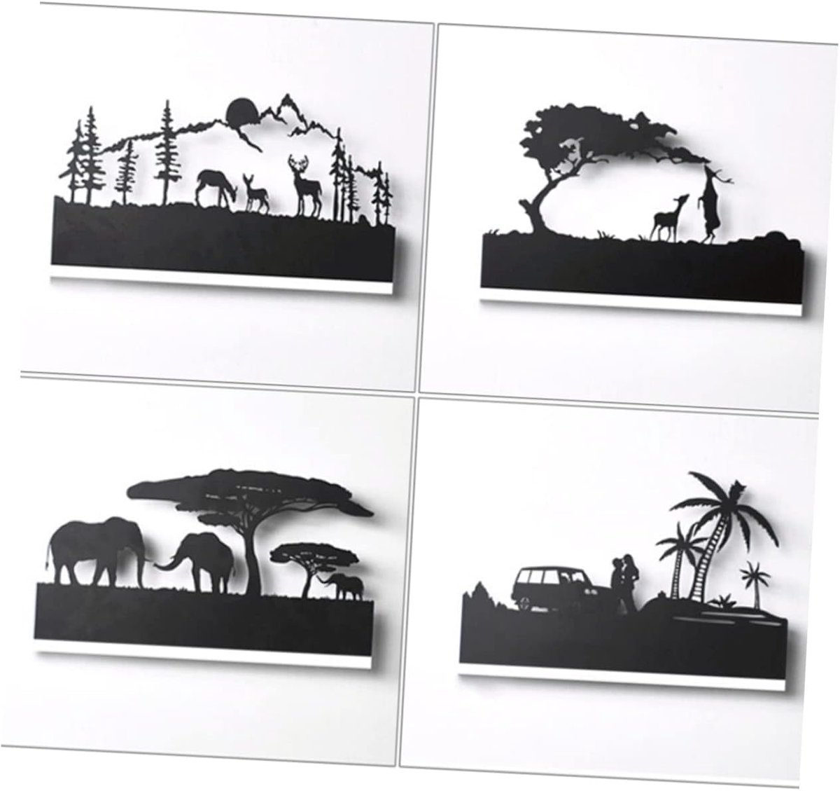 Wandlamp Dieren - Nachtkastje Lamp - Slaapkamer Verlichting - Acryl Kap - 38x22x4 cm - Zoals Getoond
