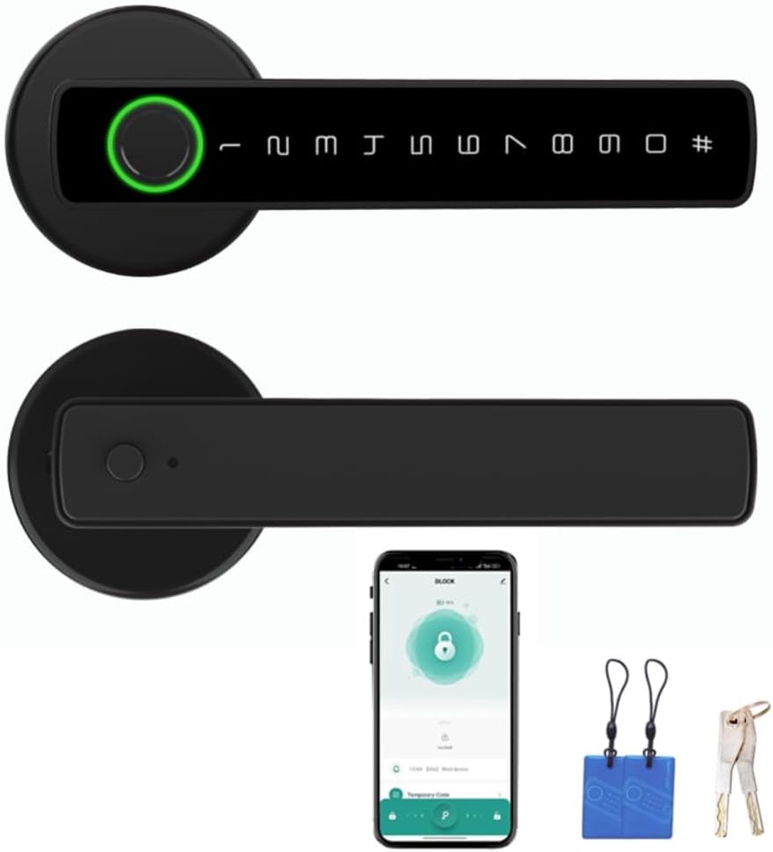 Intelligent Deurslot - Smart Home Slot - Veilige Toegang - Vingerafdruk & App Bediening - Waterdicht Ontwerp