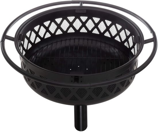 Mustang Vuurschaal met Grillrooster Ø67 cm - Luxe Fire Pit BBQ - Zwart/Brons - 91 cm van Mustang — afbeelding 2