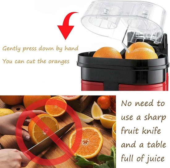 Elektrische Citruspers - Sapcentrifuge Machine - Verse Sappen Maken - Dubbele Perskop - 90W Vermogen — afbeelding 3
