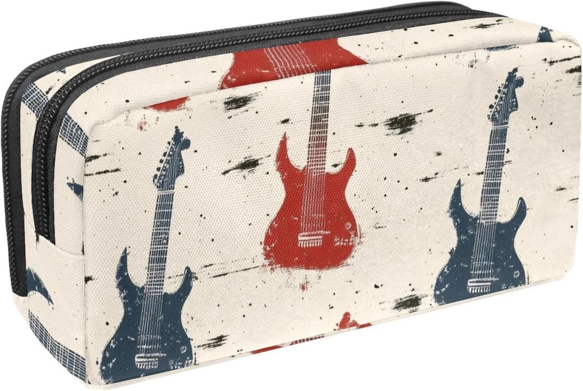 Pennentas Organizer - Etui Tas - School Werk - Stijlvolle Print - 21x10cm - Meerkleurig