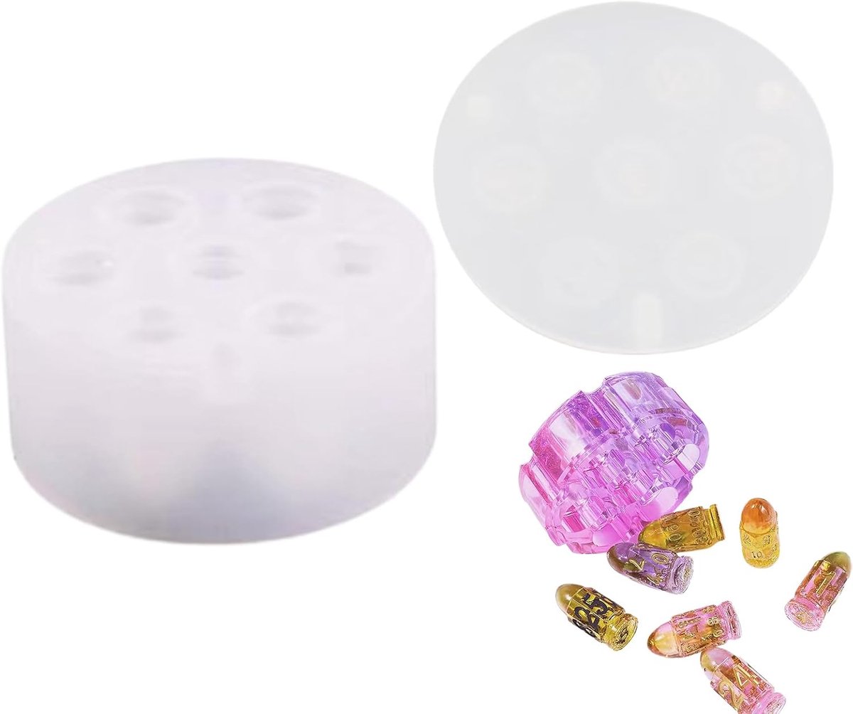 Dobbelsteen Mallen - Hars Gieten - DIY Hobby - Precisie Afsluiting - Compact Formaat - Melkachtig Wit