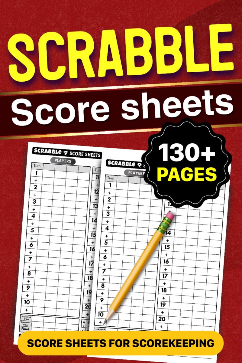 Scorebladen - Spelnotities - Woordspel - Ruim Opgezet - 6x9 Inch