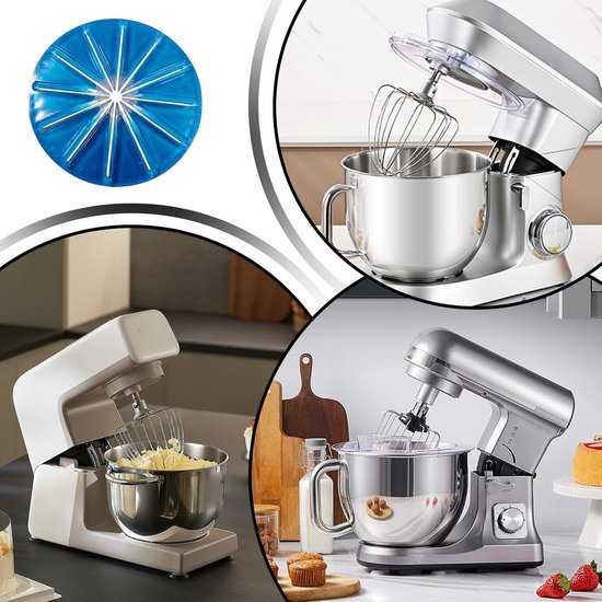 Spatbescherming Mengkom - Keuken Accessoire - Mengen en Mixen - Afneembaar Gietmondje - 14.5 x 14.5 cm - Blauw — afbeelding 4