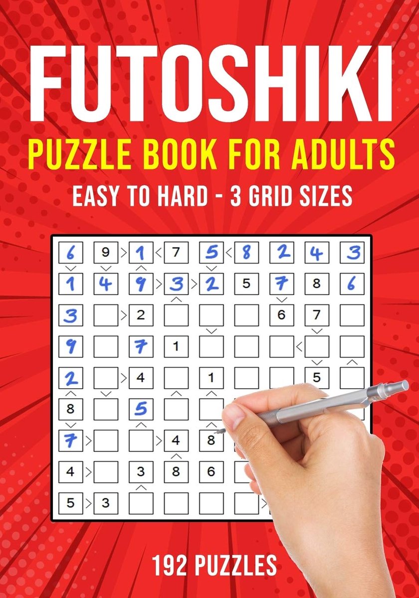 Logica Puzzelboek - Japanse Denksport - Hersenen Trainen - 192 Puzzels - Groot Formaat