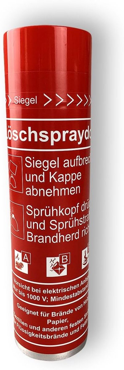 Brandblusser Spray - Blusspray Veiligheid - Huishoudelijk Gebruik - Vetbrand Geschikt - 600 ml - Rood