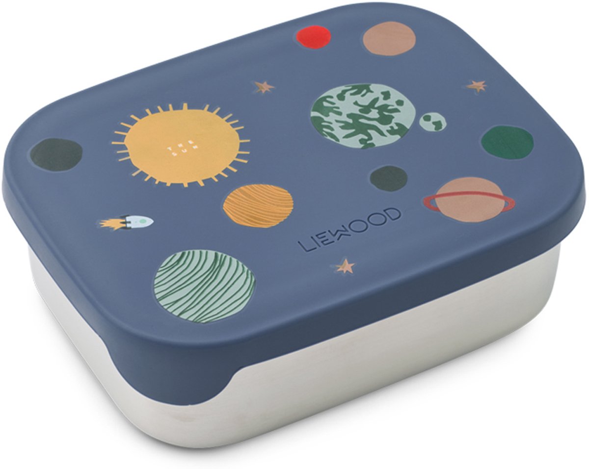 Liewood Arthur Printed Lunchbox Universe / Classic navy 900 ml