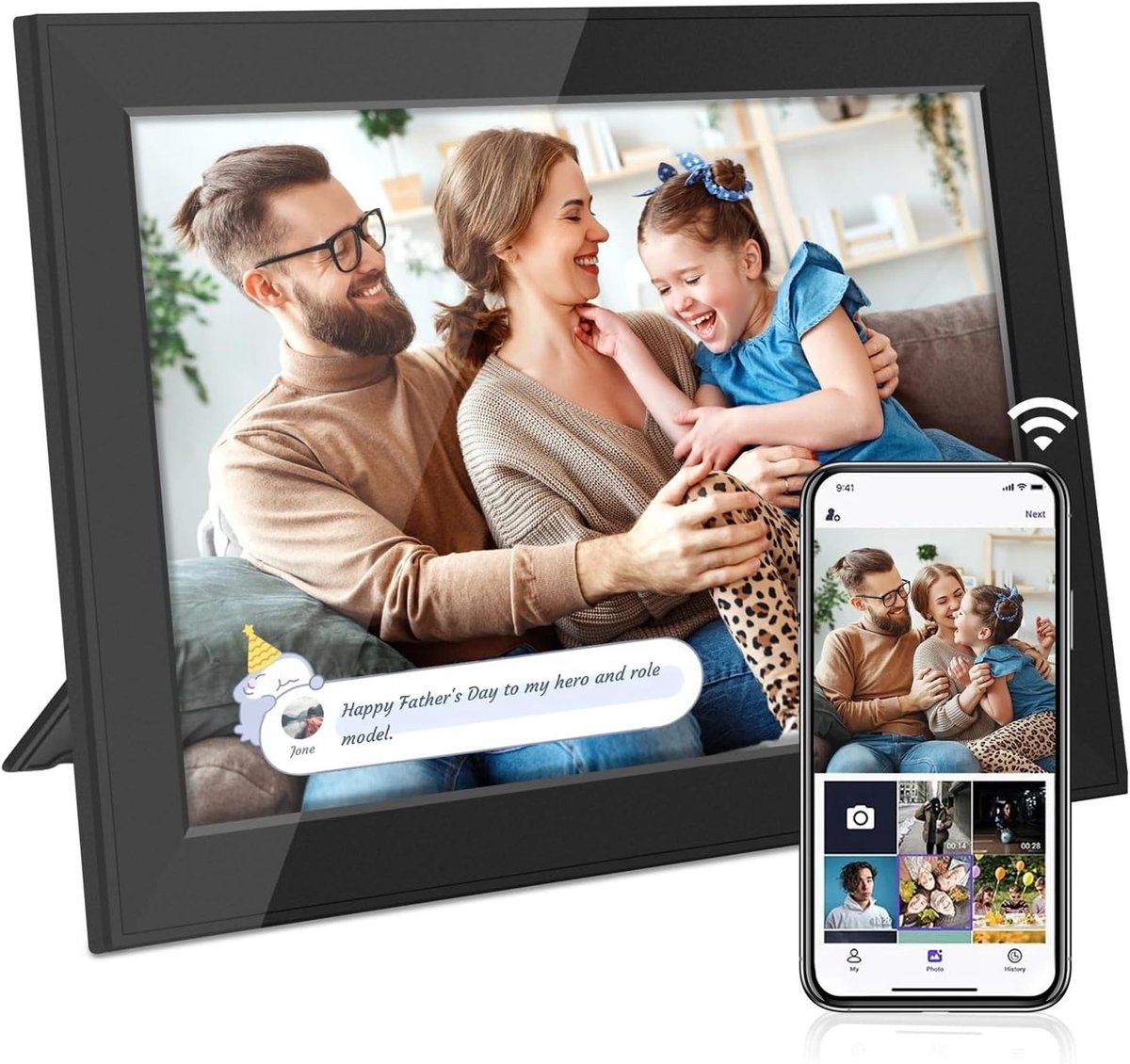 Digitale Fotolijst - Smart Display - Foto Delen - HD Touchscreen - 10.1 Inch