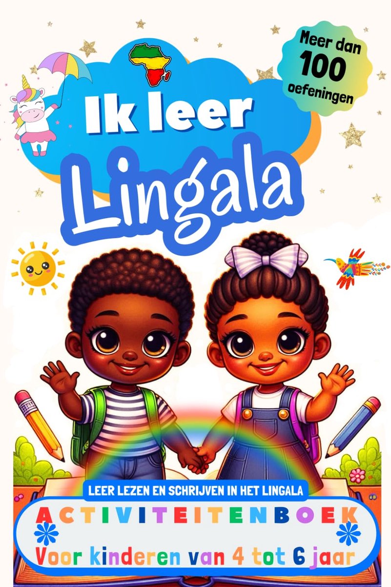 Lingala Leerboek - Kinderen Activiteiten - Taal Leren - Meer Dan 100 Oefeningen - 15 x 23 cm - Zwart-Wit Binnenwerk