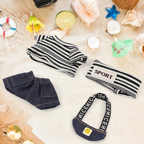 Poppenkleding Set - Outfit voor pop - Poppen aankleden - Realistische details - 17 cm poppen - Meerdere kleuren van Merkloos — afbeelding 4