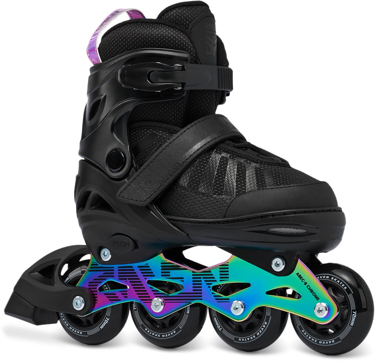 RAVEN Oxen Verstelbare Skeelers 38-42 Neo Chrome Zwart
