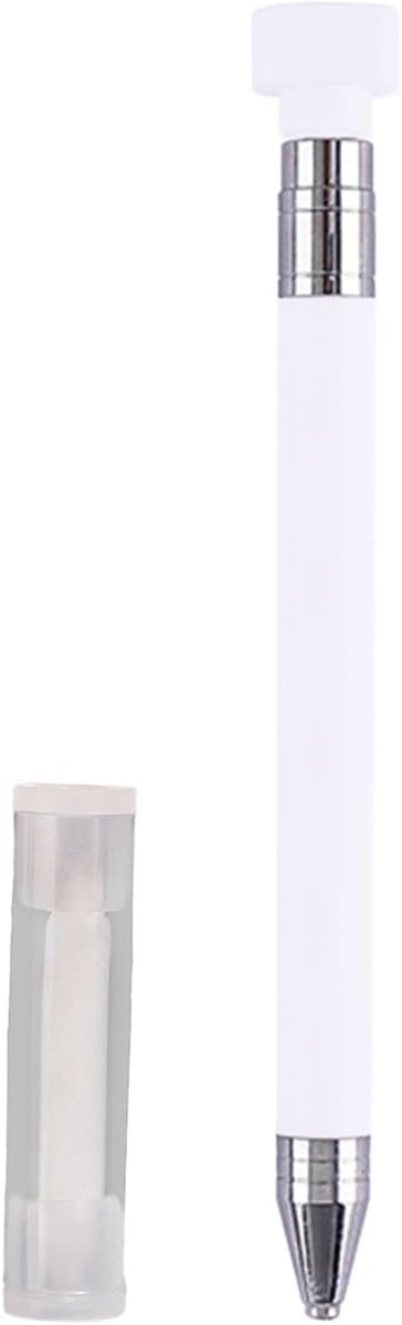 Knutselpen Set - Strass Applicator - Handwerk Decoratie - Automatisch Navulbaar - 13.9 cm - Wit Pastel