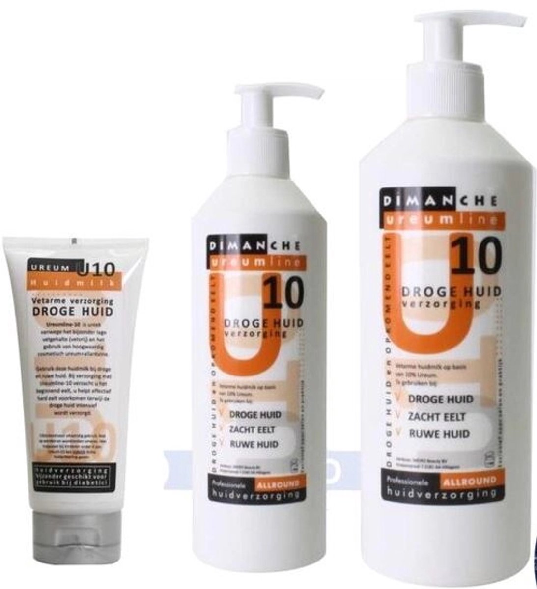 Dimanche Ureumline (U10) Voetcrème – 10% Ureum – 100ml + 500ml – Droge voeten, eelt & diabetes