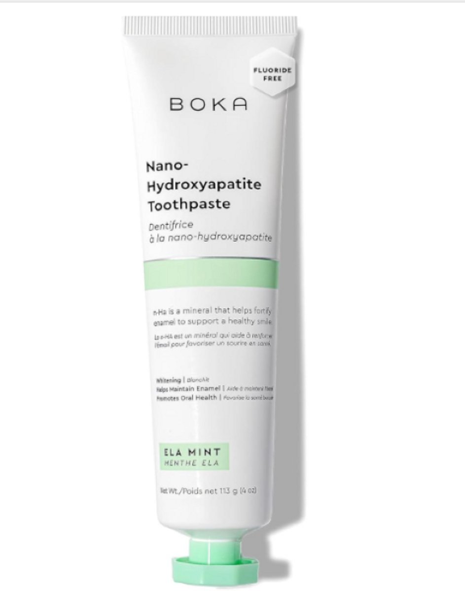 Boka Fluoridevrije Tandpasta met Nano Hydroxyapatiet 113g (Ela Mint) – Voor Gevoelige Tanden – Natuurlijke Mondverzorging voor Volwassenen